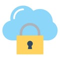 Cloud computing Isolated Vector Illustration Icon editable Royalty Free Stock Photo