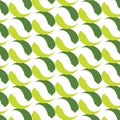 Seamless pattern background green and yellow young leaves seedlings on a white background.  Vector illustration Royalty Free Stock Photo