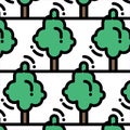 Seamless pattern background green young leaves seedlings on a white background. Vector illustration Royalty Free Stock Photo