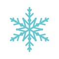 Snowflake for Christmas and winter decoration vector icon Royalty Free Stock Photo