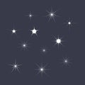 Twinkling star with sparkle vector icon set.