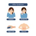 Office syndrome Infographics.