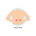 Man suffers from Back Pain Royalty Free Stock Photo