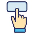 Authentication, finger gesture  Isolated Vector Icon that can be easily modified or edit Royalty Free Stock Photo