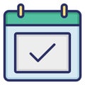 Calendar, election day  Isolated Vector Icon that can be easily modified or edit Royalty Free Stock Photo
