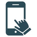 Authentication, finger gesture  Isolated Vector Icon that can be easily modified or edit Royalty Free Stock Photo