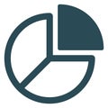Chart infographic, circle chart  Isolated Vector Icon that can be easily modified or edit Royalty Free Stock Photo