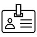 Candidate id card, employee card  Isolated Vector Icon that can be easily modified or edit Royalty Free Stock Photo