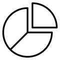 Chart infographic, circle chart  Isolated Vector Icon that can be easily modified or edit Royalty Free Stock Photo