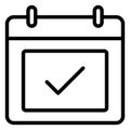 Calendar, election day  Isolated Vector Icon that can be easily modified or edit Royalty Free Stock Photo