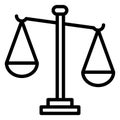 Equality, judiciary symbol Isolated Vector Icon that can be easily modified or edit