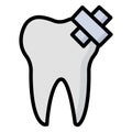 Dental Aid  Isolated Vector Icon that can be easily modified or edit Royalty Free Stock Photo
