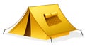 Tourism and camping symbols with tents
