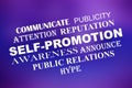 Self promotion word cloud Royalty Free Stock Photo