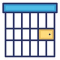 Criminal jail, imprison Isolated Vector Icon which can be easily modified or edit