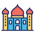 Katas fort, katas mandir Isolated Vector Icon which can be easily modified or edit