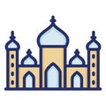 Badshahi masjid, badshahi mosque Isolated Vector Icon which can be easily modified or edit