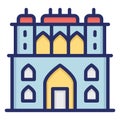 Amber fort, amer fort Isolated Vector Icon which can be easily modified or edit