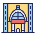 Ajanta caves, chaitya hall Isolated Vector Icon which can be easily modified or edit Royalty Free Stock Photo