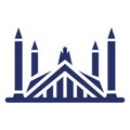 Faisal masjid, faisal mosque Isolated Vector Icon which can be easily modified or edit