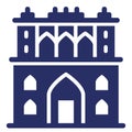 Amber fort, amer fort Isolated Vector Icon which can be easily modified or edit