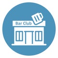 Bar building, bar club Isolated Vector Icon which can be easily modified or edit Royalty Free Stock Photo