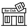 Bar building, bar club Isolated Vector Icon which can be easily modified or edit Royalty Free Stock Photo