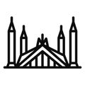 Faisal masjid, faisal mosque Isolated Vector Icon which can be easily modified or edit