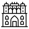 Amber fort, amer fort Isolated Vector Icon which can be easily modified or edit