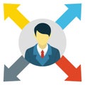Leader  Color Vector Icon which can easily modify or edit Royalty Free Stock Photo