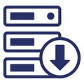 Data storage download,  Isolated Vector icon easily edit or modify Royalty Free Stock Photo