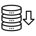 Data download  Isolated Vector icon easily edit or modify Royalty Free Stock Photo