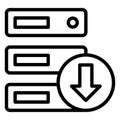 Data storage download,  Isolated Vector icon easily edit or modify Royalty Free Stock Photo