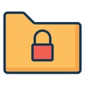Locked Folder Isolated Vector Icon easily editable Royalty Free Stock Photo