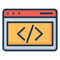 HTML Coding Isolated Vector Icon easily editable Royalty Free Stock Photo