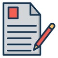 Writing Isolated Vector Icon easily editable Royalty Free Stock Photo