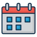 Calendar Isolated Vector Icon easily editable Royalty Free Stock Photo