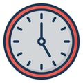 Clock Isolated Vector Icon easily editable Royalty Free Stock Photo
