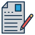 Writing Isolated Vector Icon easily editable Royalty Free Stock Photo