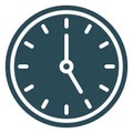 Clock Isolated Vector Icon easily editable Royalty Free Stock Photo