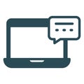 Blog Commenting Isolated Vector Icon easily editable