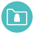Locked Folder Isolated Vector Icon easily editable Royalty Free Stock Photo