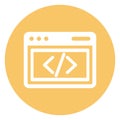 HTML Coding Isolated Vector Icon easily editable Royalty Free Stock Photo