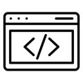 HTML Coding Isolated Vector Icon easily editable Royalty Free Stock Photo