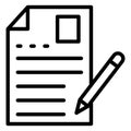 Writing Isolated Vector Icon easily editable Royalty Free Stock Photo