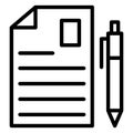 Writing Isolated Vector Icon easily editable Royalty Free Stock Photo