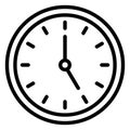 Clock Isolated Vector Icon easily editable Royalty Free Stock Photo