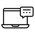 Blog Commenting Isolated Vector Icon easily editable