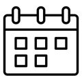 Calendar Isolated Vector Icon easily editable Royalty Free Stock Photo