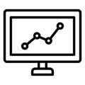 Line Graph Isolated Vector Icon easily Royalty Free Stock Photo